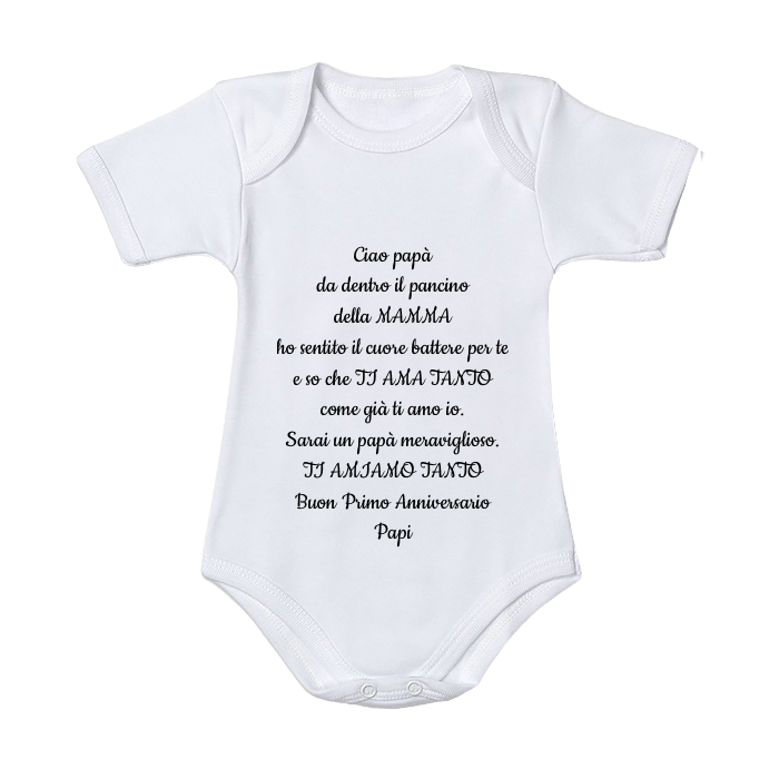 Body neonato cotone personalizzabile Neonato - Neonata con stampa personalizzata su richiesta 100% made in italy