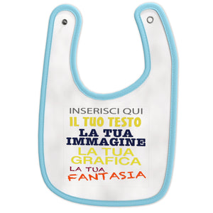 Bavetta neonato personalizzata - bavaglino per neonato personalizzato - bavetta neonato in cotone.