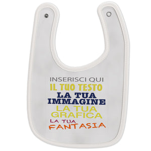 Bavetta neonato personalizzata - bavaglino per neonato personalizzato - bavetta neonato in cotone.