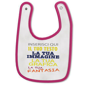Bavetta neonato personalizzata - bavaglino per neonato personalizzato - bavetta neonato in cotone.