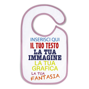 Bavetta neonato personalizzata - bavaglino per neonato personalizzato - bavetta neonato in cotone.
