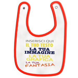 Bavetta neonato personalizzata - bavaglino per neonato personalizzato - bavetta neonato in cotone.