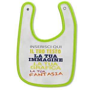 Bavetta neonato personalizzata - bavaglino per neonato personalizzato - bavetta neonato in cotone.