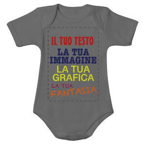 Body neonato cotone personalizzabile Neonato - Neonata con stampa personalizzata su richiesta 100% made in italy