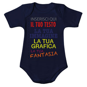 Body neonato cotone personalizzabile Neonato - Neonata con stampa personalizzata su richiesta 100% made in italy