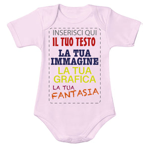 Body neonato cotone personalizzabile Neonato - Neonata con stampa personalizzata su richiesta 100% made in italy