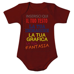 Body neonato cotone personalizzabile Neonato - Neonata con stampa personalizzata su richiesta 100% made in italy