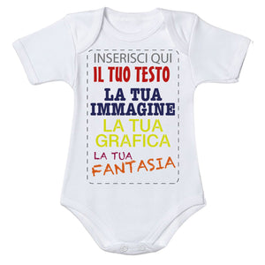 Body neonato cotone personalizzabile Neonato - Neonata con stampa personalizzata su richiesta 100% made in italy