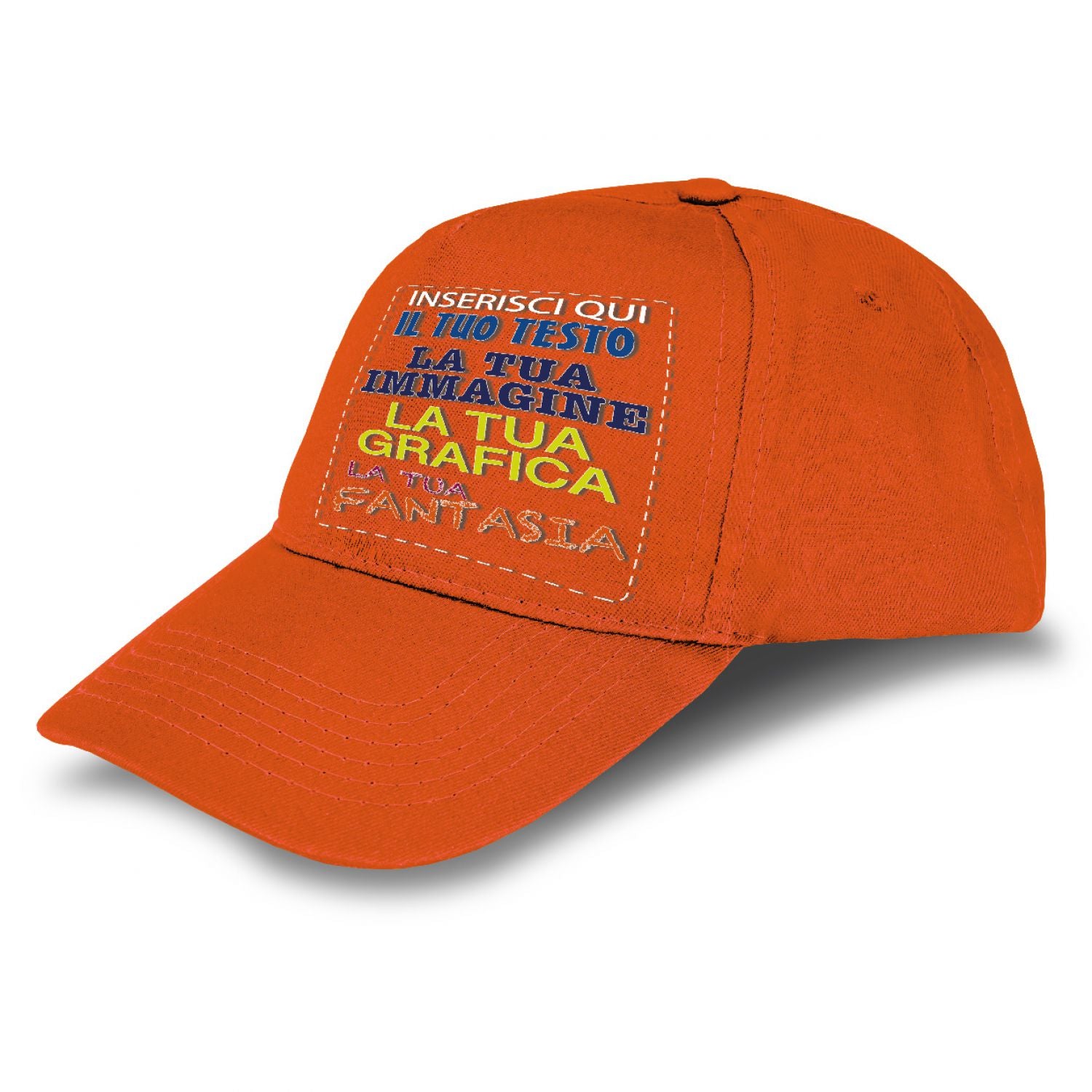 Cappello personalizzato - stampa il tuo cappello personalizzabile - 100% cotone - taglia unica - uomo donna - ideale per feste , regalo , scuola , gite e uso quotidiano.