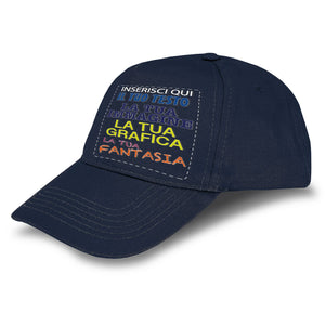 Cappello personalizzato - stampa il tuo cappello personalizzabile - 100% cotone - taglia unica - uomo donna - ideale per feste , regalo , scuola , gite e uso quotidiano.