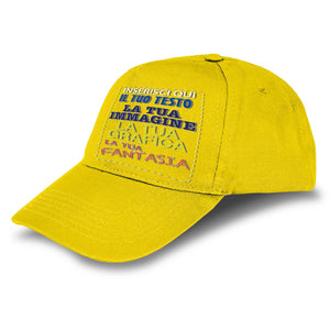 Cappello personalizzato - stampa il tuo cappello personalizzabile - 100% cotone - taglia unica - uomo donna - ideale per feste , regalo , scuola , gite e uso quotidiano.
