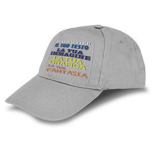 Cappello personalizzato - stampa il tuo cappello personalizzabile - 100% cotone - taglia unica - uomo donna - ideale per feste , regalo , scuola , gite e uso quotidiano.