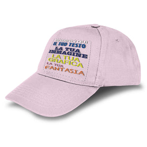 Cappello personalizzato - stampa il tuo cappello personalizzabile - 100% cotone - taglia unica - uomo donna - ideale per feste , regalo , scuola , gite e uso quotidiano.