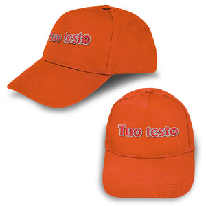 Cappello ricamato personalizzato - ricama il tuo cappello personalizzabile - 100% cotone - taglia unica - uomo-donna - ideale per feste, regalo, scuola, gite e uso quotidiano.