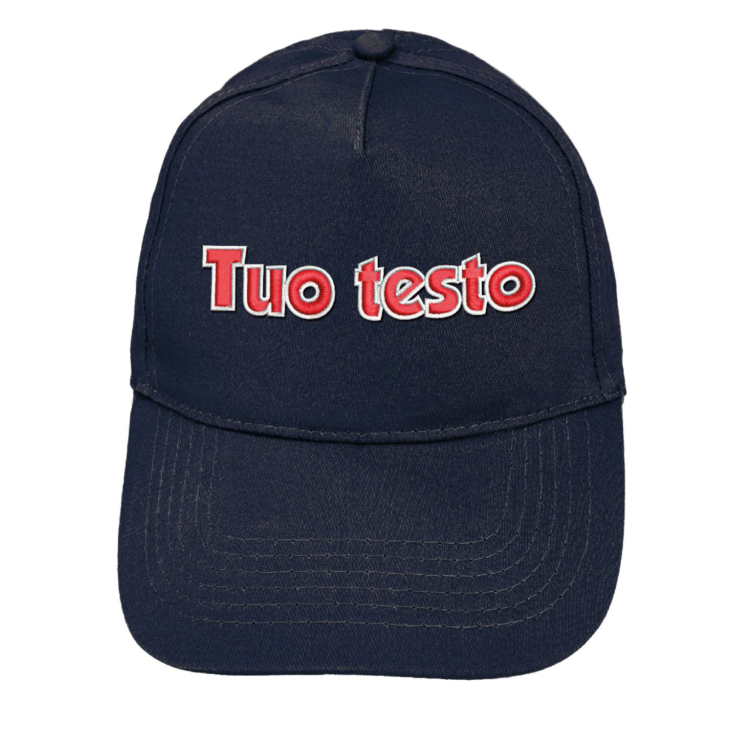 Cappello ricamato personalizzato - ricama il tuo cappello personalizzabile - 100% cotone - taglia unica - uomo-donna - ideale per feste, regalo, scuola, gite e uso quotidiano.