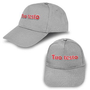 Cappello ricamato personalizzato - ricama il tuo cappello personalizzabile - 100% cotone - taglia unica - uomo-donna - ideale per feste, regalo, scuola, gite e uso quotidiano.