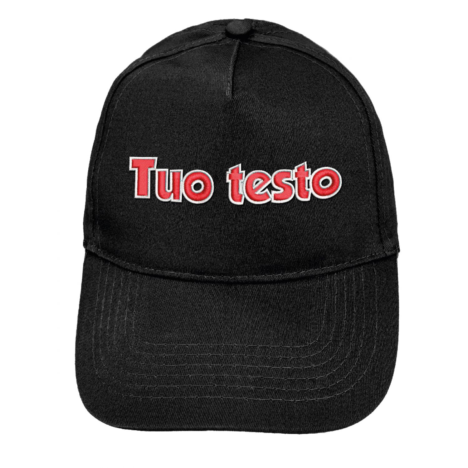 Cappello ricamato personalizzato - ricama il tuo cappello personalizzabile - 100% cotone - taglia unica - uomo-donna - ideale per feste, regalo, scuola, gite e uso quotidiano.