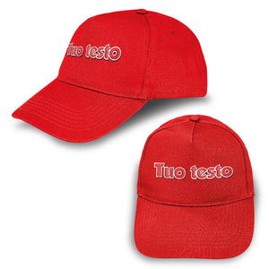 Cappello ricamato personalizzato - ricama il tuo cappello personalizzabile - 100% cotone - taglia unica - uomo-donna - ideale per feste, regalo, scuola, gite e uso quotidiano.