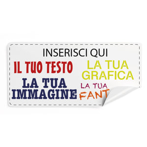 100 Adesivi , etichette personalizzati - adesivi personalizzati con immagine , logo aziendale , foto , testo - 100% Made in Italy.