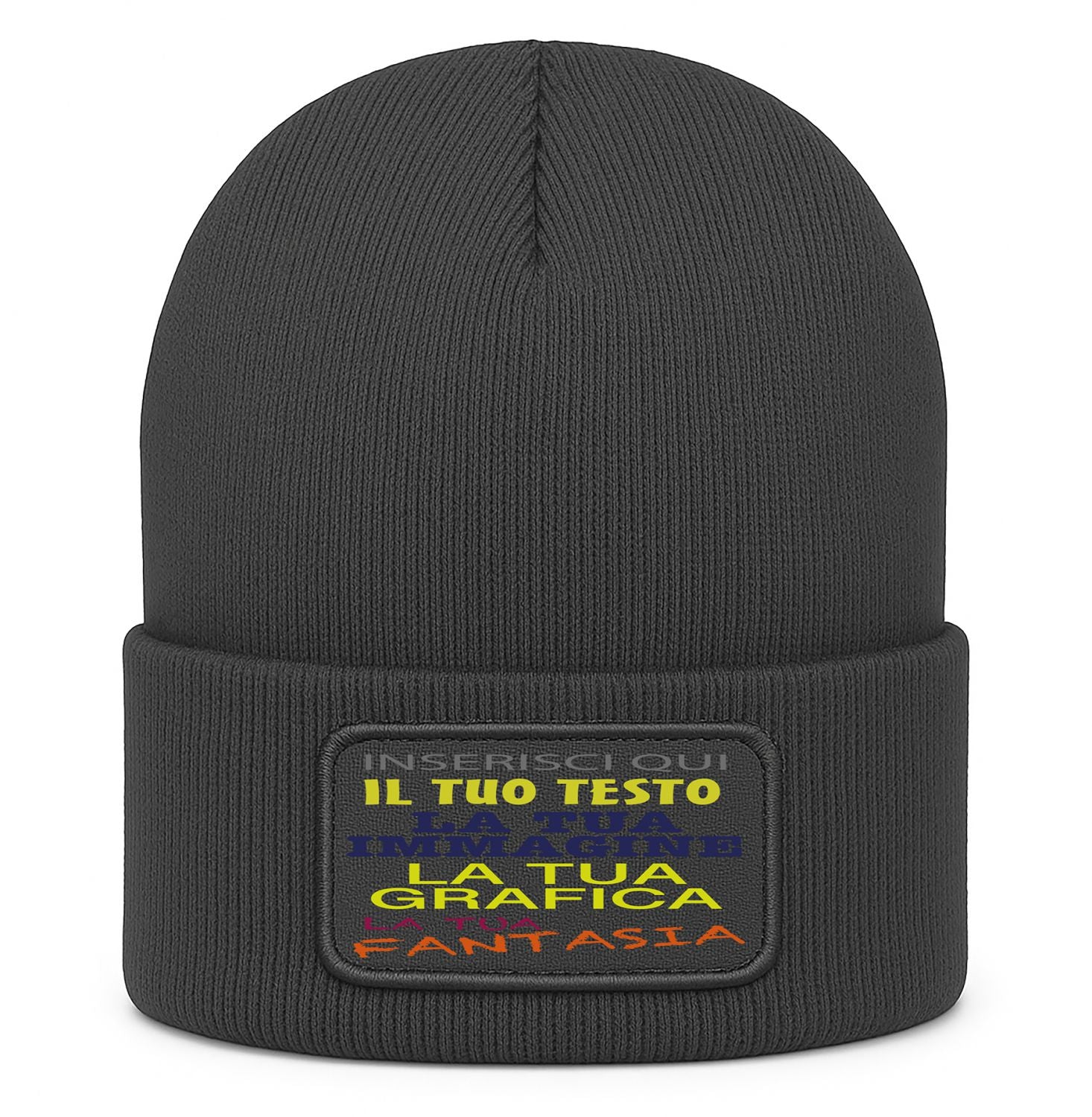 Berretto invernale personalizzabile unisex cuffia beanie con spazio per logo, nome o grafica lana acrilico caldo idea regalo per aziende, eventi e merchandising