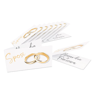 Bigliettini bomboniera personalizzato 96pz - bigliettini per matrimonio personalizzati - 100% made in italy