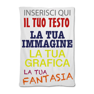 Coperta personalizzata - plaid in pile personalizzato con foto , testi o loghi - ideale per regalo di ogni occasione - 100% made in italy