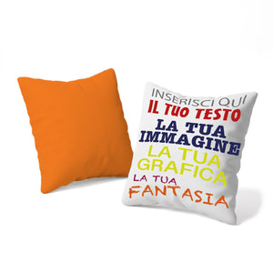 Cuscino personalizzato 40x40 con imbottitura - cuscino personalizzato con imbottitura - personalizza ora con testi , loghi o immagini - 100% made in italy