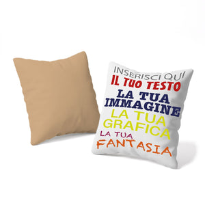 Cuscino personalizzato 40x40 con imbottitura - cuscino personalizzato con imbottitura - personalizza ora con testi , loghi o immagini - 100% made in italy