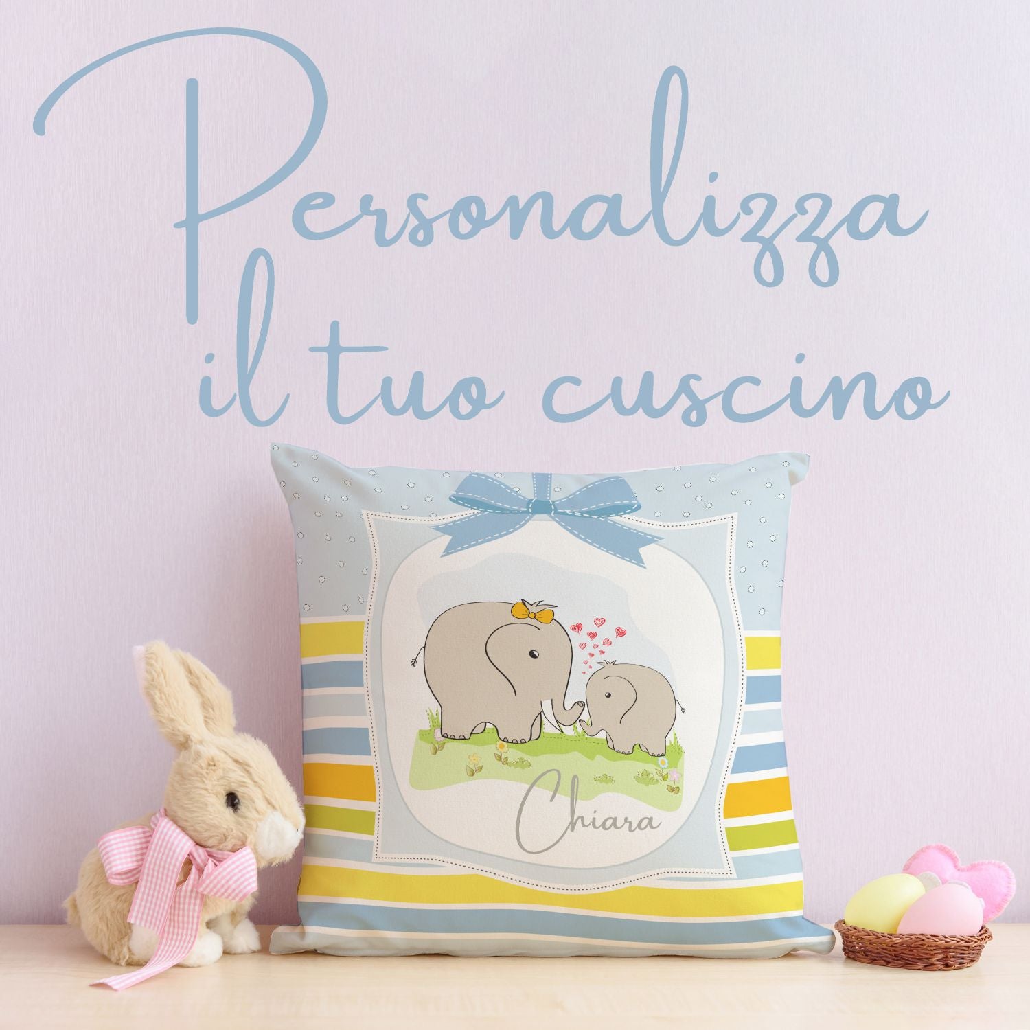 Cuscino personalizzato 40x40 con imbottitura - cuscino personalizzato con imbottitura - personalizza ora con testi , loghi o immagini - 100% made in italy