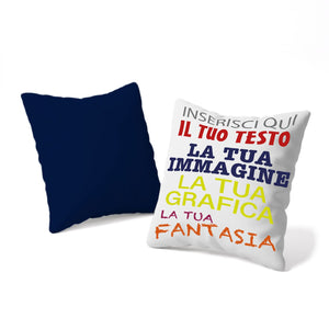 Cuscino personalizzato 40x40 con imbottitura - cuscino personalizzato con imbottitura - personalizza ora con testi , loghi o immagini - 100% made in italy