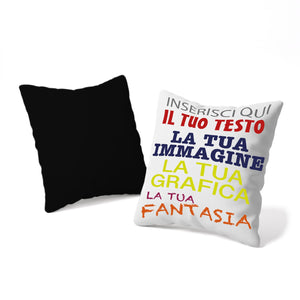 Cuscino personalizzato 40x40 con imbottitura - cuscino personalizzato con imbottitura - personalizza ora con testi , loghi o immagini - 100% made in italy