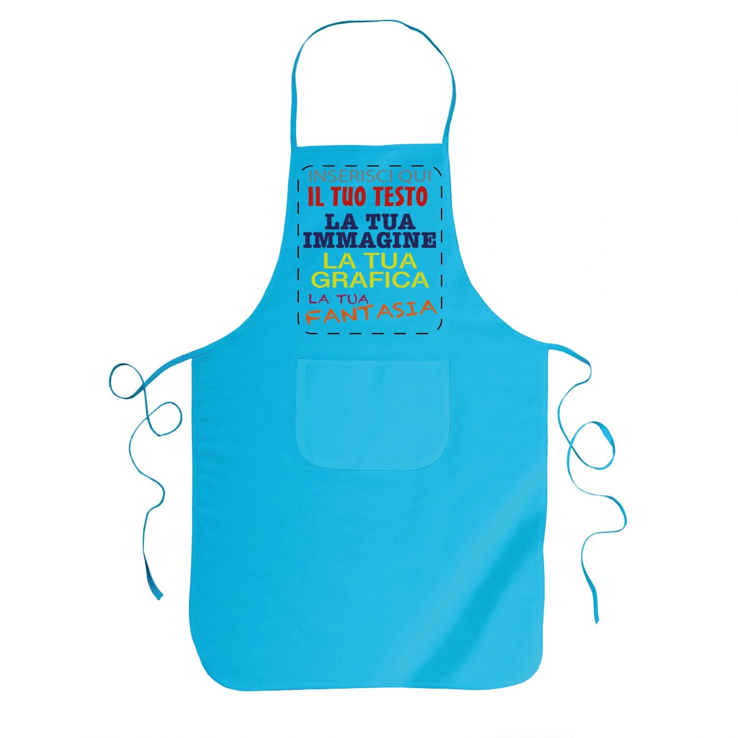 Grembiule da cucina personalizzato - Personalizza ora il tuo grembiule da cucina con Nomi, Testi , loghi - 100% made in italy