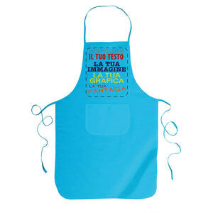 Grembiule da cucina personalizzato - Personalizza ora il tuo grembiule da cucina con Nomi, Testi , loghi - 100% made in italy