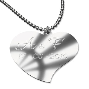 Collana personalizzata con nome , iniziali - collana personalizzabile incisione laser , iniziali , nome - ideale per regalo , san Valentino , festa della mamma - 100% made in italy