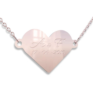 Collana personalizzata con nome , iniziali - collana personalizzabile incisione laser , iniziali , nome - ideale per regalo , san Valentino , festa della mamma - 100% made in italy
