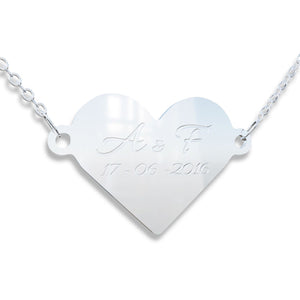 Collana personalizzata con nome , iniziali - collana personalizzabile incisione laser , iniziali , nome - ideale per regalo , san Valentino , festa della mamma - 100% made in italy