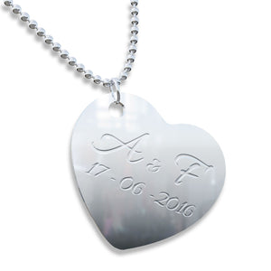 Collana personalizzata con nome , iniziali - collana personalizzabile incisione laser , iniziali , nome - ideale per regalo , san Valentino , festa della mamma - 100% made in italy