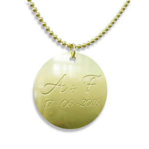 Collana personalizzata con nome , iniziali - collana personalizzabile incisione laser , iniziali , nome - ideale per regalo , san Valentino , festa della mamma - 100% made in italy