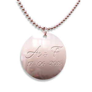 Collana personalizzata con nome , iniziali - collana personalizzabile incisione laser , iniziali , nome - ideale per regalo , san Valentino , festa della mamma - 100% made in italy