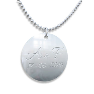 Collana personalizzata con nome , iniziali - collana personalizzabile incisione laser , iniziali , nome - ideale per regalo , san Valentino , festa della mamma - 100% made in italy