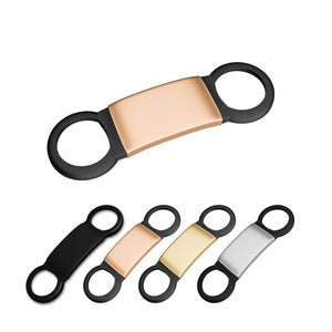 Targhetta Cane Personalizzata - Targhetta in silicone Personalizzabile con incisione laser - ideale per collari , borse , zaini ecc - 100% made in italy