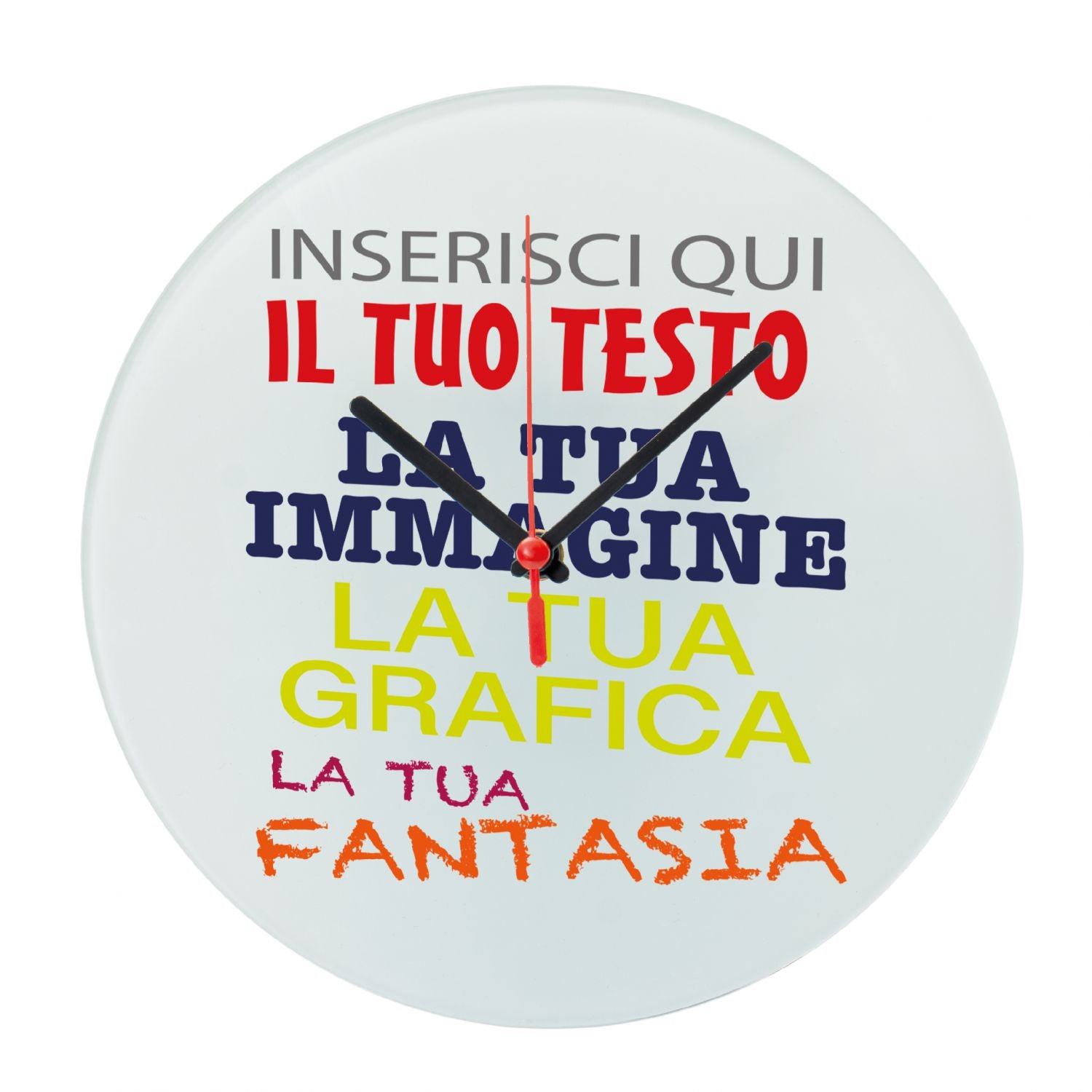 Orologio Personalizzato da Parete , Personalizza ora il tuo orologio da parete con foto scritte e o immagini - 100% made in italy