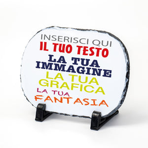 Pietra Personalizzata , Personalizza ora la tua Pietra , in dotazione piedini per il supporto - 100% Made in Italy.