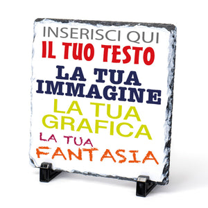Pietra Personalizzata , Personalizza ora la tua Pietra , in dotazione piedini per il supporto - 100% Made in Italy.