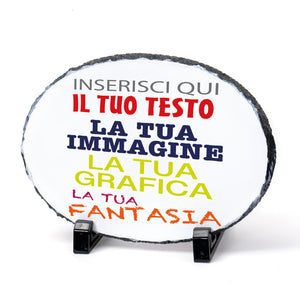 Pietra Personalizzata , Personalizza ora la tua Pietra , in dotazione piedini per il supporto - 100% Made in Italy.