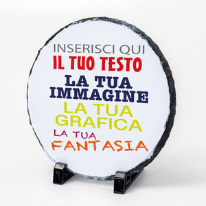 Pietra Personalizzata , Personalizza ora la tua Pietra , in dotazione piedini per il supporto - 100% Made in Italy.