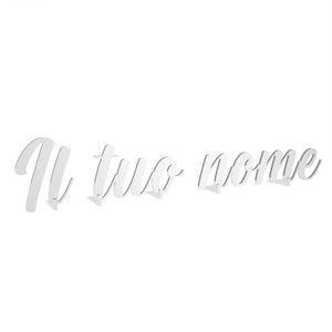 Scritta in plexiglass personalizzata 30-40-50-75 cm - nome in plexiglass specchiato personalizzato - Altezza massima 15cm spessore 3 mm - 100% made in Italy