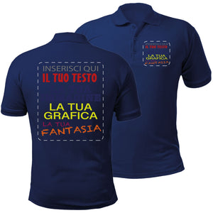 Polo personalizzata bambino ragazzo - polo unisex personalizzabile con stampa , logo , immagini - 100% cotone - 100% made in Italy.