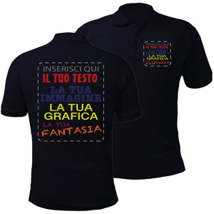 Polo personalizzata uomo donna - polo unisex personalizzabile con stampa , logo , immagini - 100% cotone - 100% made in Italy.