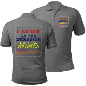 Polo personalizzata uomo donna - polo unisex personalizzabile con stampa , logo , immagini - 100% cotone - 100% made in Italy.